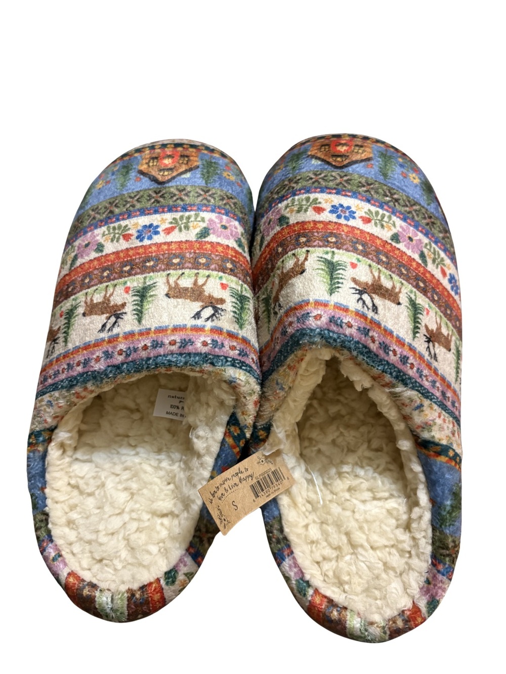 NATURAL LIFE Rustic Themed Cozy Slippers